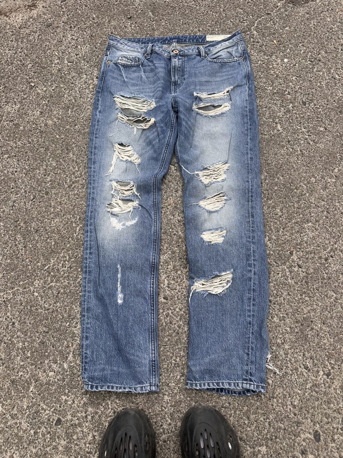 Diesel Diesel Y2K Distressed Opium Avantgarde Jeans Made in Italy Size US 29 - 1 Thumbnail