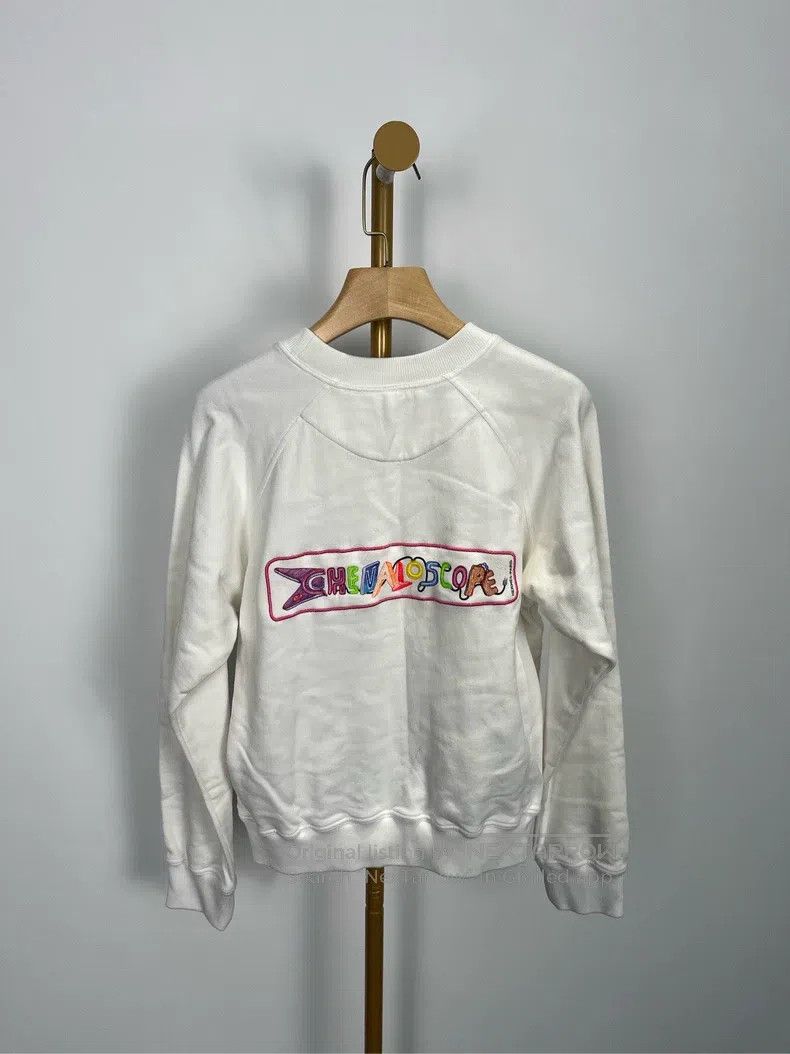 Hermes Hermes White Printed Pattern Long Sleeve Sweatshirt Size XS / US 0-2 / IT 36-38 - 2 Thumbnail