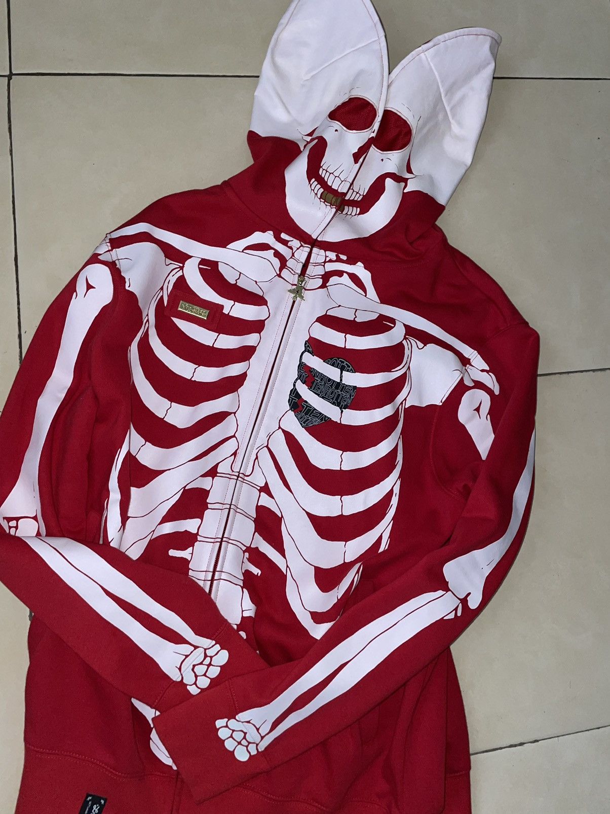 Lrg full discount zip skeleton hoodie