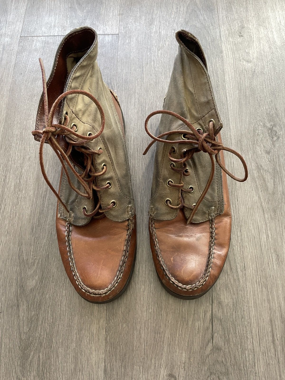 Sebago Sebago x Vane “Leather Canvas” Lace-up Boots (Sz.10) Size US 10 / EU 43 - 2 Thumbnail