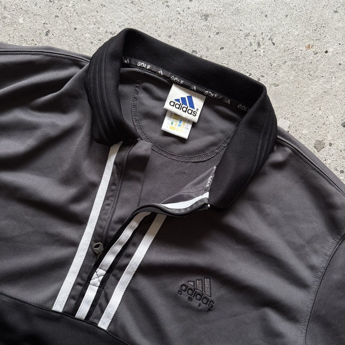 Adidas Adidas Vintage Golf Mens Grey Black 1/4 Zip Polo Shirt Size US L / EU 52-54 / 3 - 3 Thumbnail