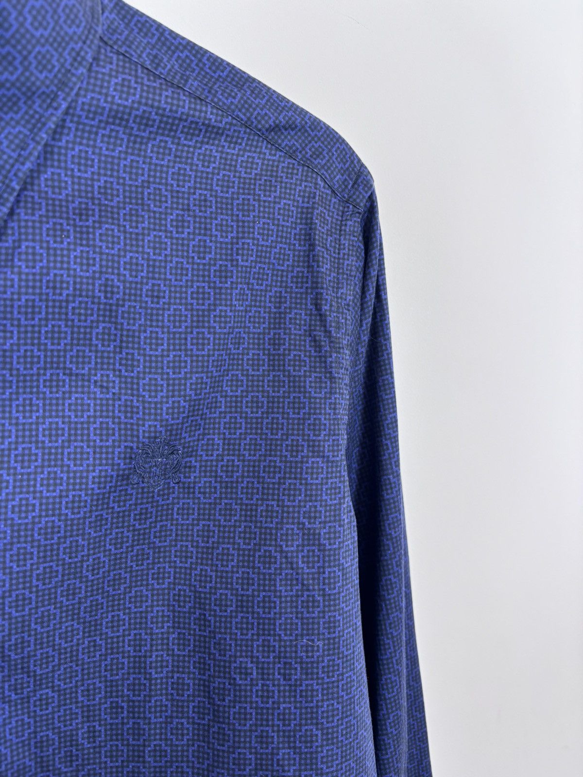 William Hunt William Hunt Savile Row Men’s Navy Blue Button Down Shirt Size US L / EU 52-54 / 3 - 5 Thumbnail