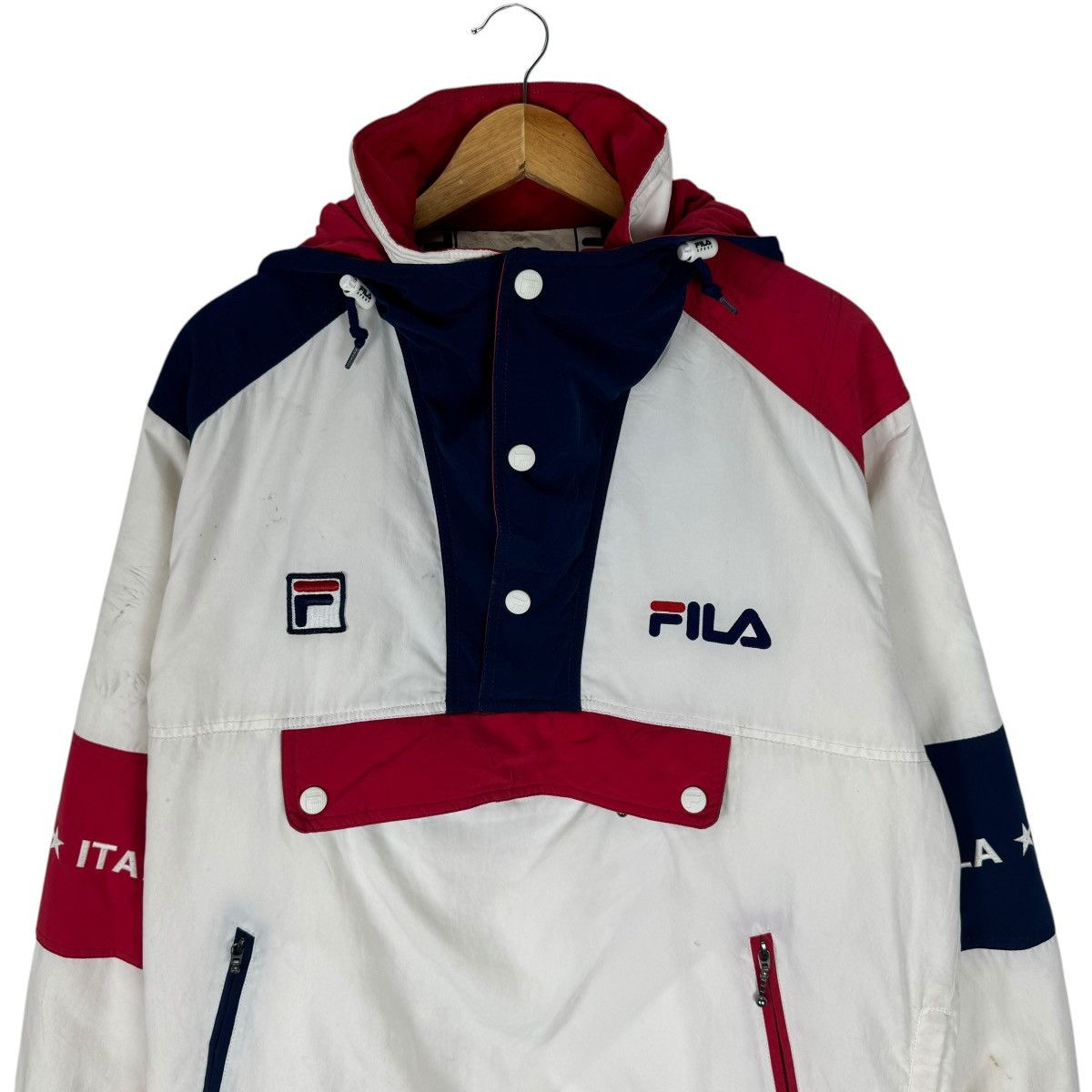 Fila × Vintage ☀️FILA HOODIE ANORAK WINDBREAKER JACKET Size US M / EU 48-50 / 2 - 4 Thumbnail