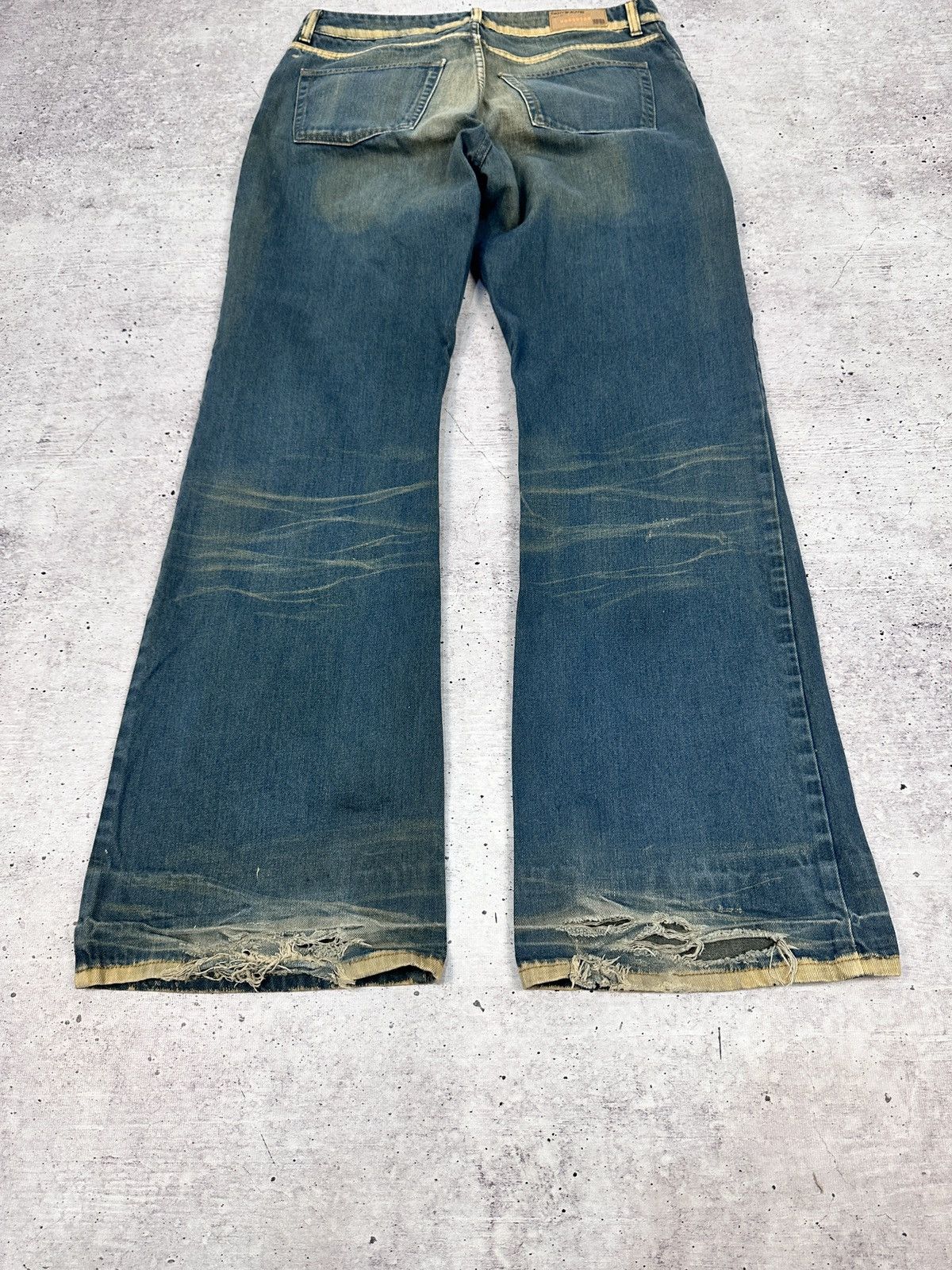 DKNY DKNY Jeans Superfly Flare Denim Blue Dirty Wash Y2K Archive Size US 34 / EU 50 - 9 Thumbnail