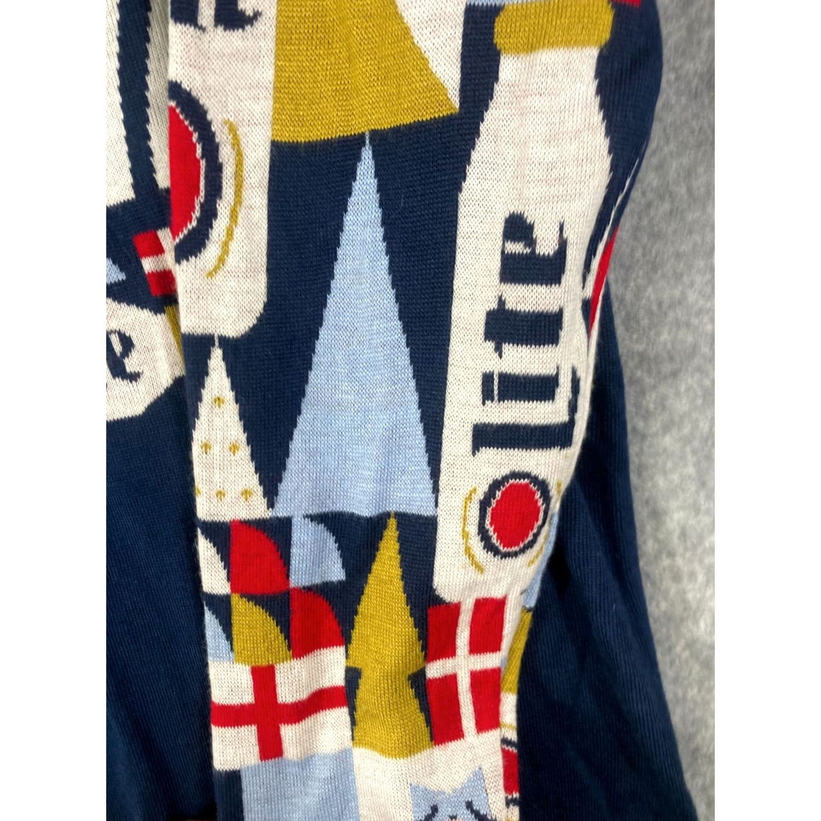 Vintage Miller Lite Christmas Holiday Ugly Pullover Sweater Mens XL Blue Graphic Crew Neck Long Sleeve Knit Size US XL / EU 56 / 4 - 5 Thumbnail