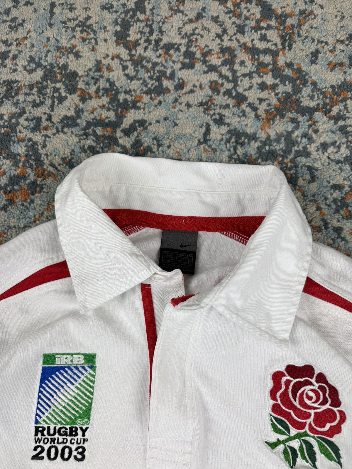 Nike Vintage 2003 Nike England rugby World Cup center swoosh polo Size US M / EU 48-50 / 2 - 9 Thumbnail