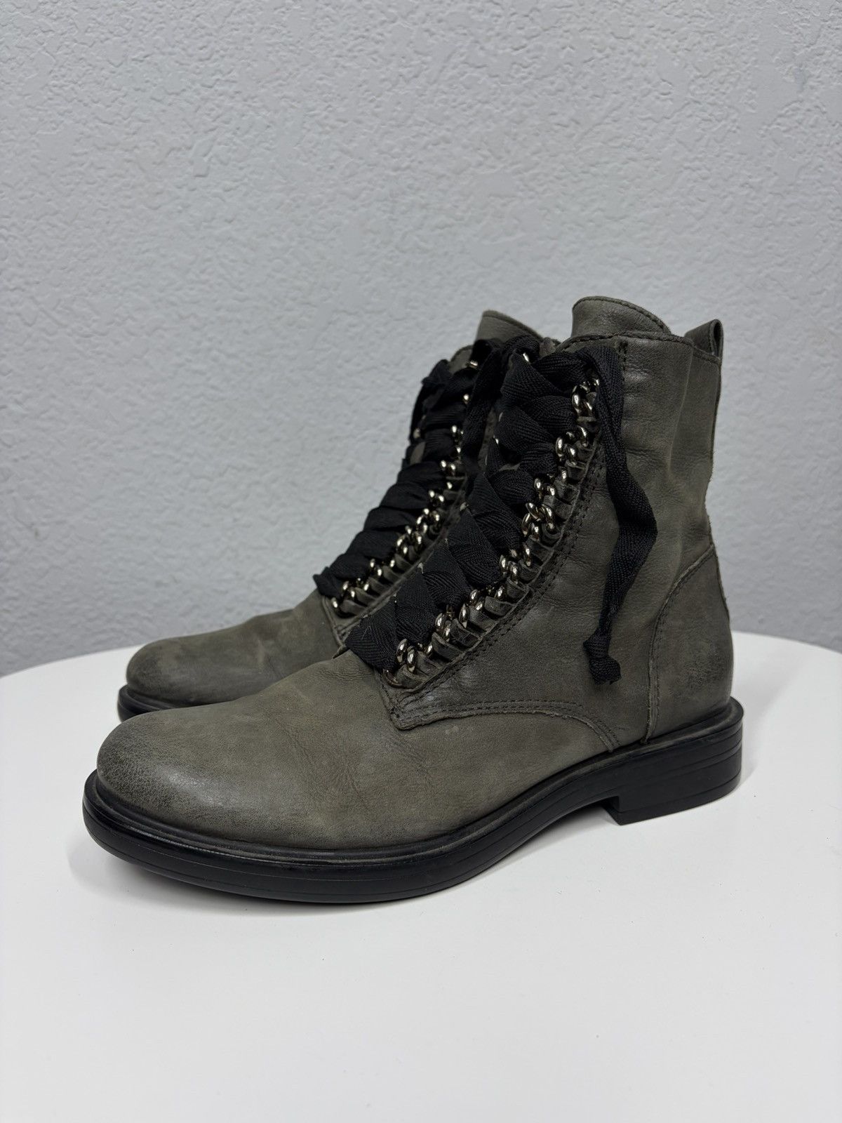 If Six Was Nine AS 98 Vibe Artisan Black Leather Side Zip Ankle Biker Boots Size US 7.5 / EU 40-41 - 1 Thumbnail