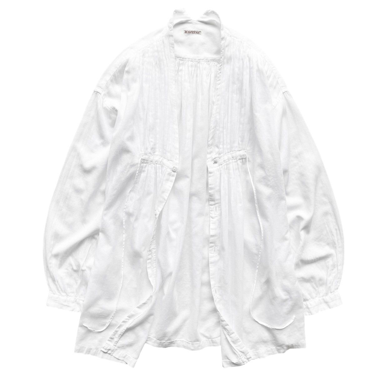 Kapital × Kapital Kountry ‘KAPITAL’ BLOUSES FISHERMAN’S WHITE OVERSIZED SHIRT Size US S / EU 44-46 / 1 - 5 Thumbnail