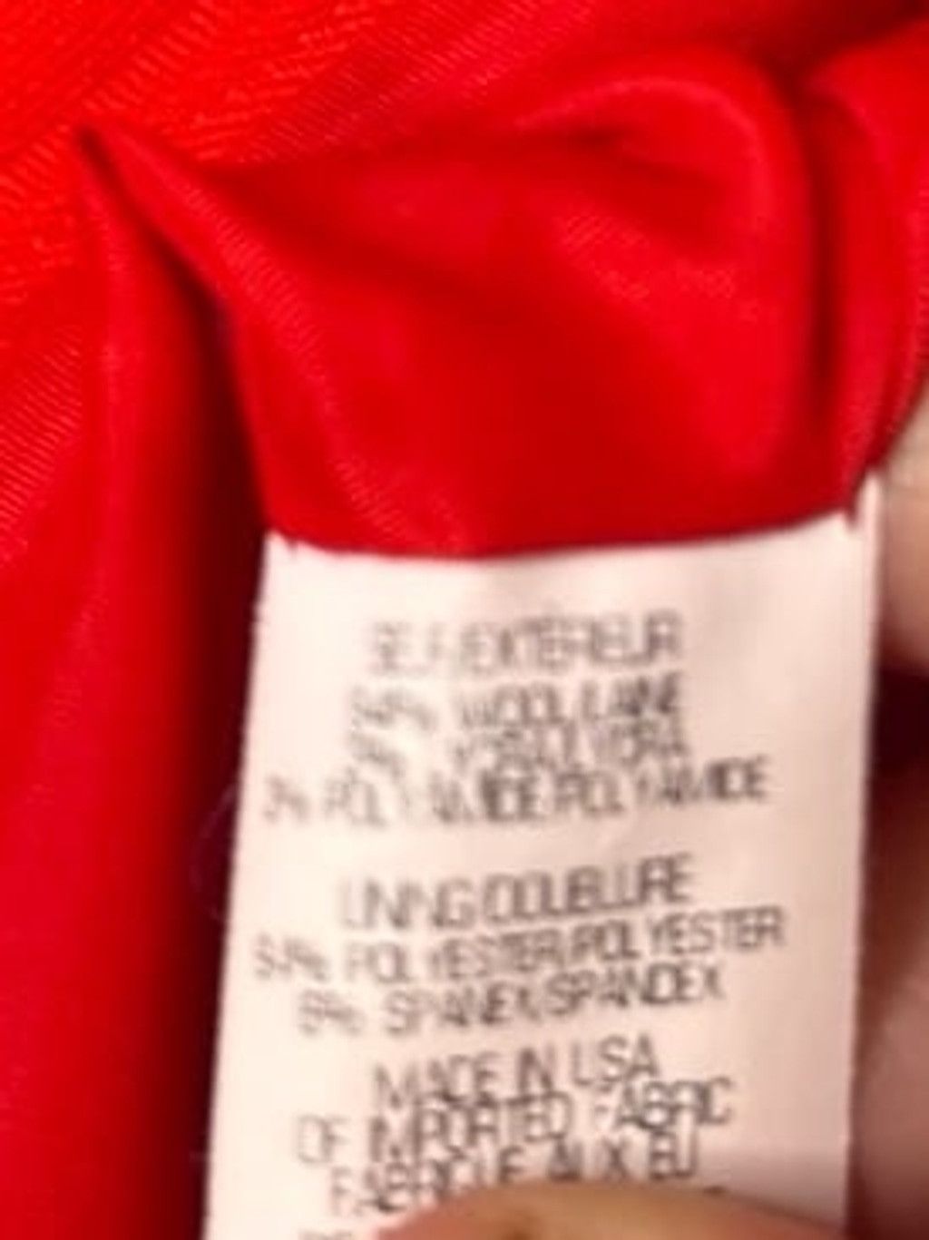 Theory NWOT Theory 94% WOOL red one button lapel blazer jacket sz 2 Size XS / US 0-2 / IT 36-38 - 6 Thumbnail