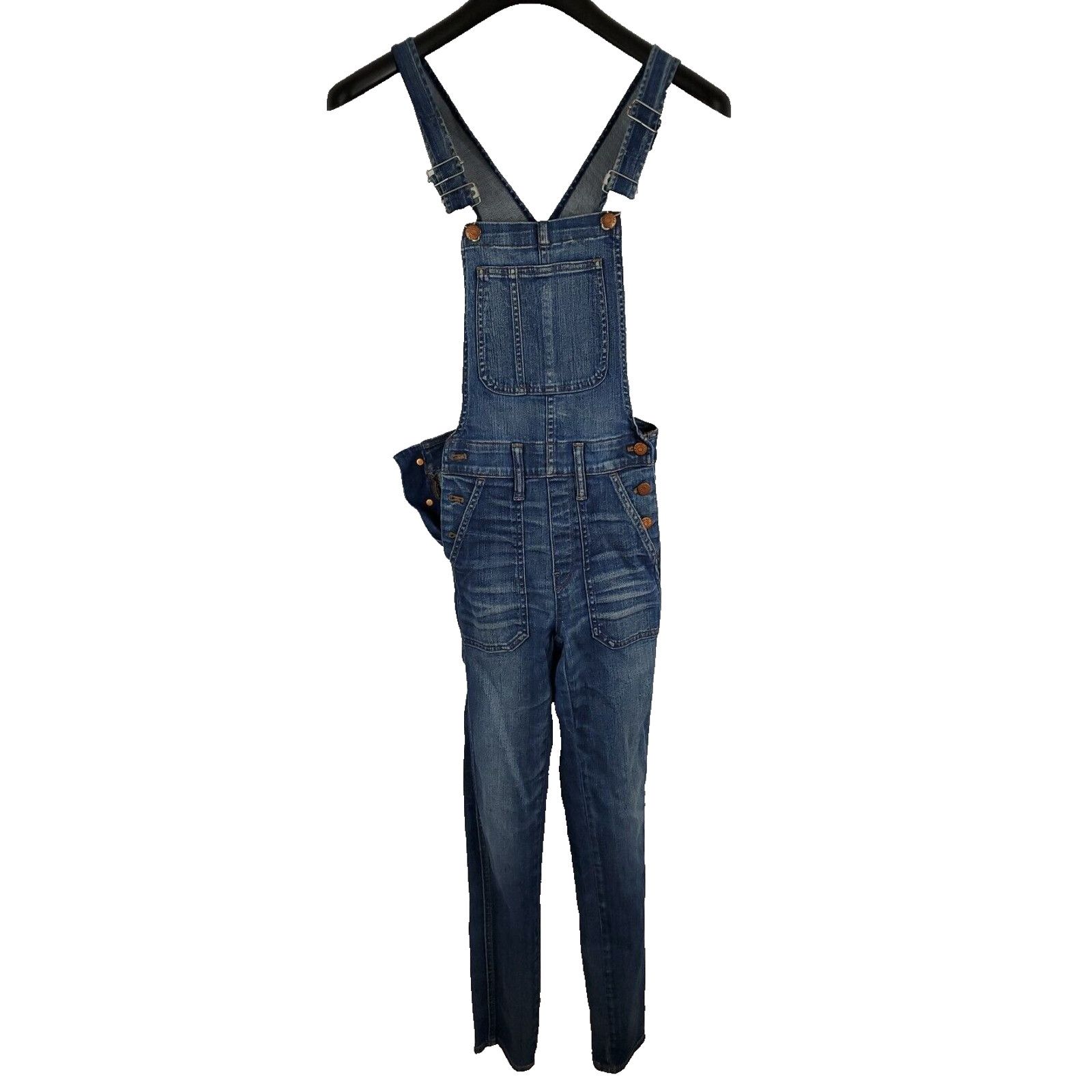 Madewell Madewell Coveralls Women XXS Denim Blue Style F0077 Jumpsuit Size 26" / US 2 / IT 38 - 2 Thumbnail