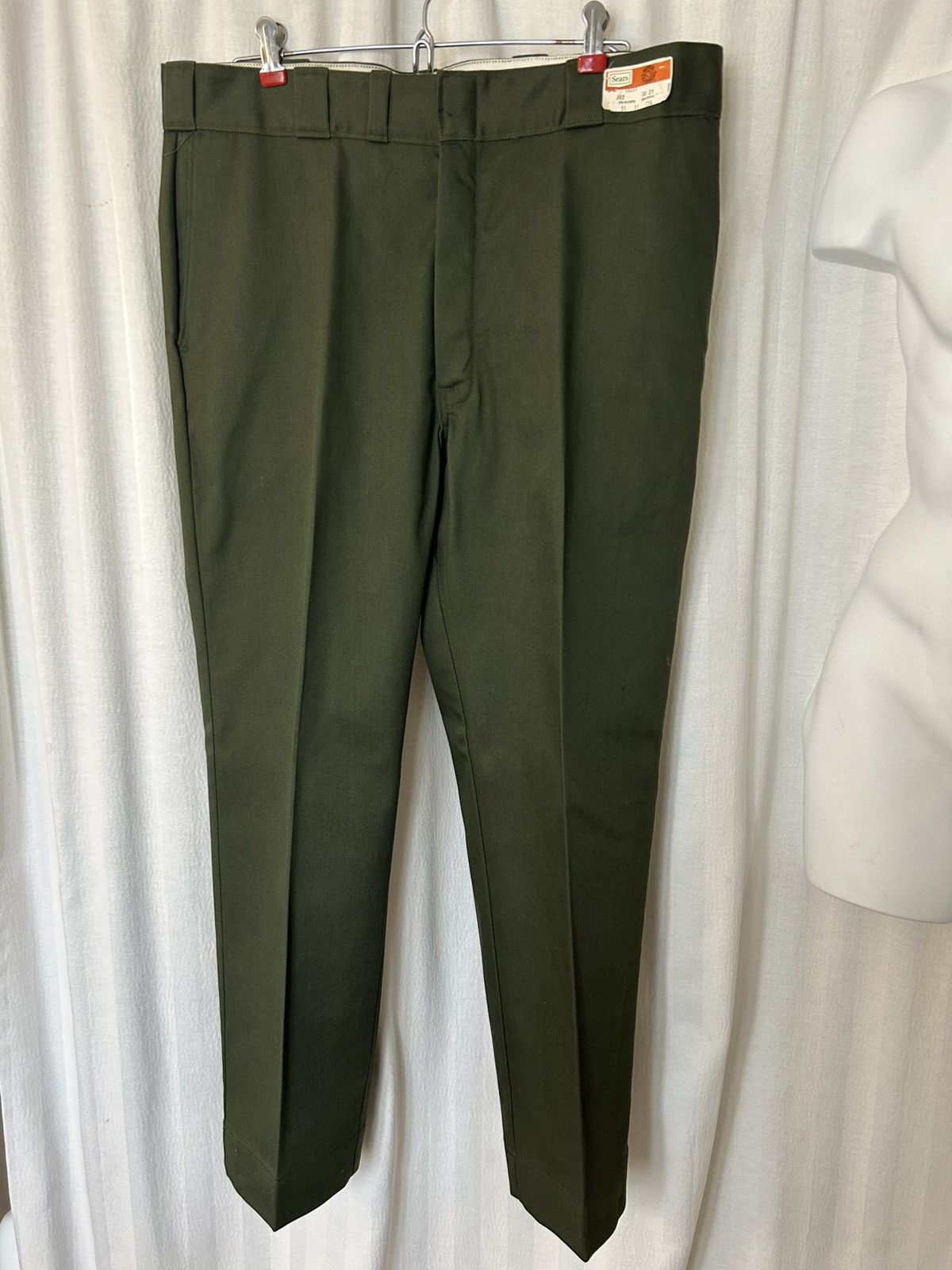 Sears Pants: vintage deadstock Sears green 70s? Perma-prest 38x29 Size US 38 / EU 54 - 1 Thumbnail