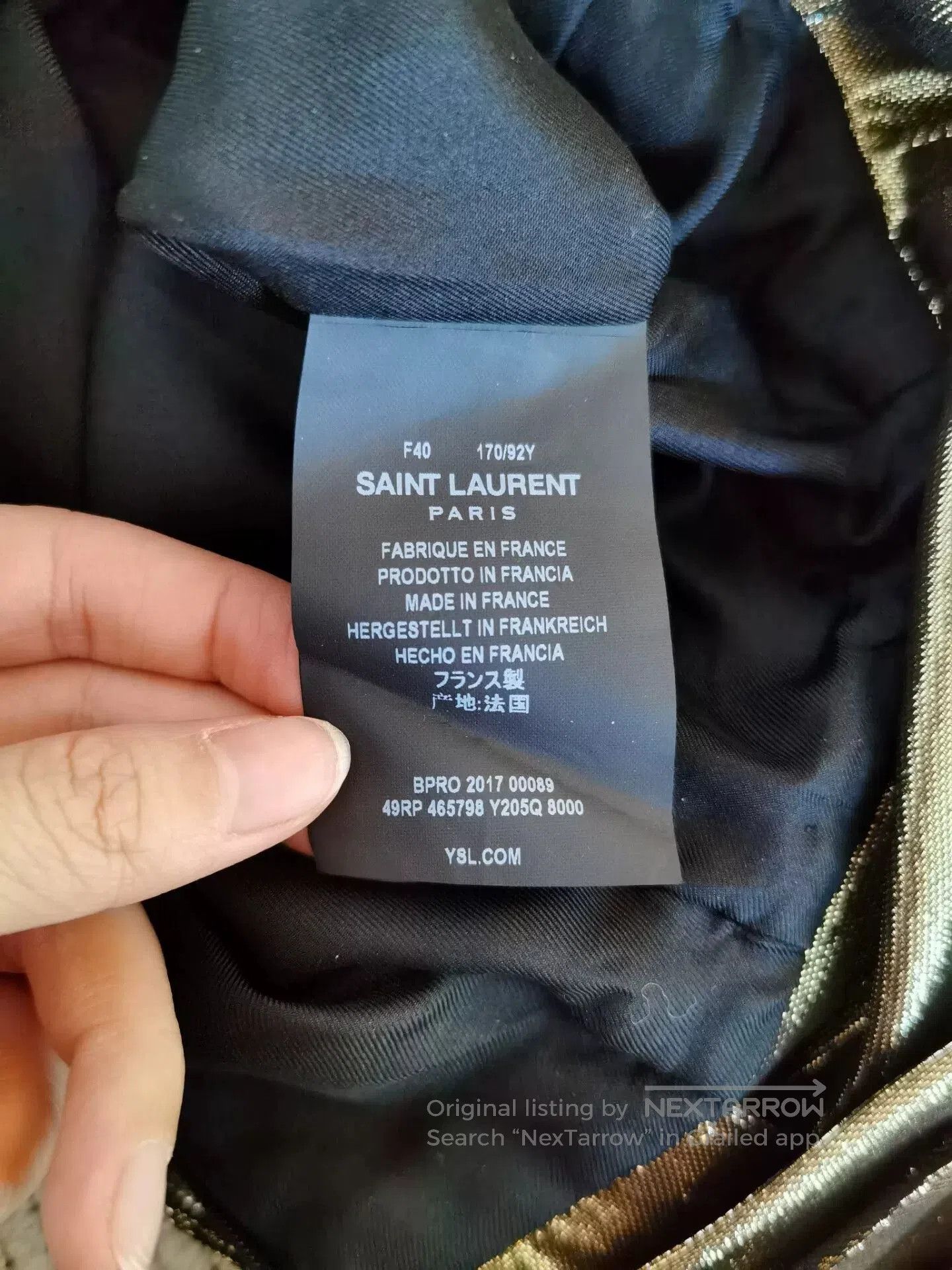 Saint Laurent Paris Saint Laurent 17 Gold Metallic Dress. Size S / US 4 / IT 40 - 4 Thumbnail