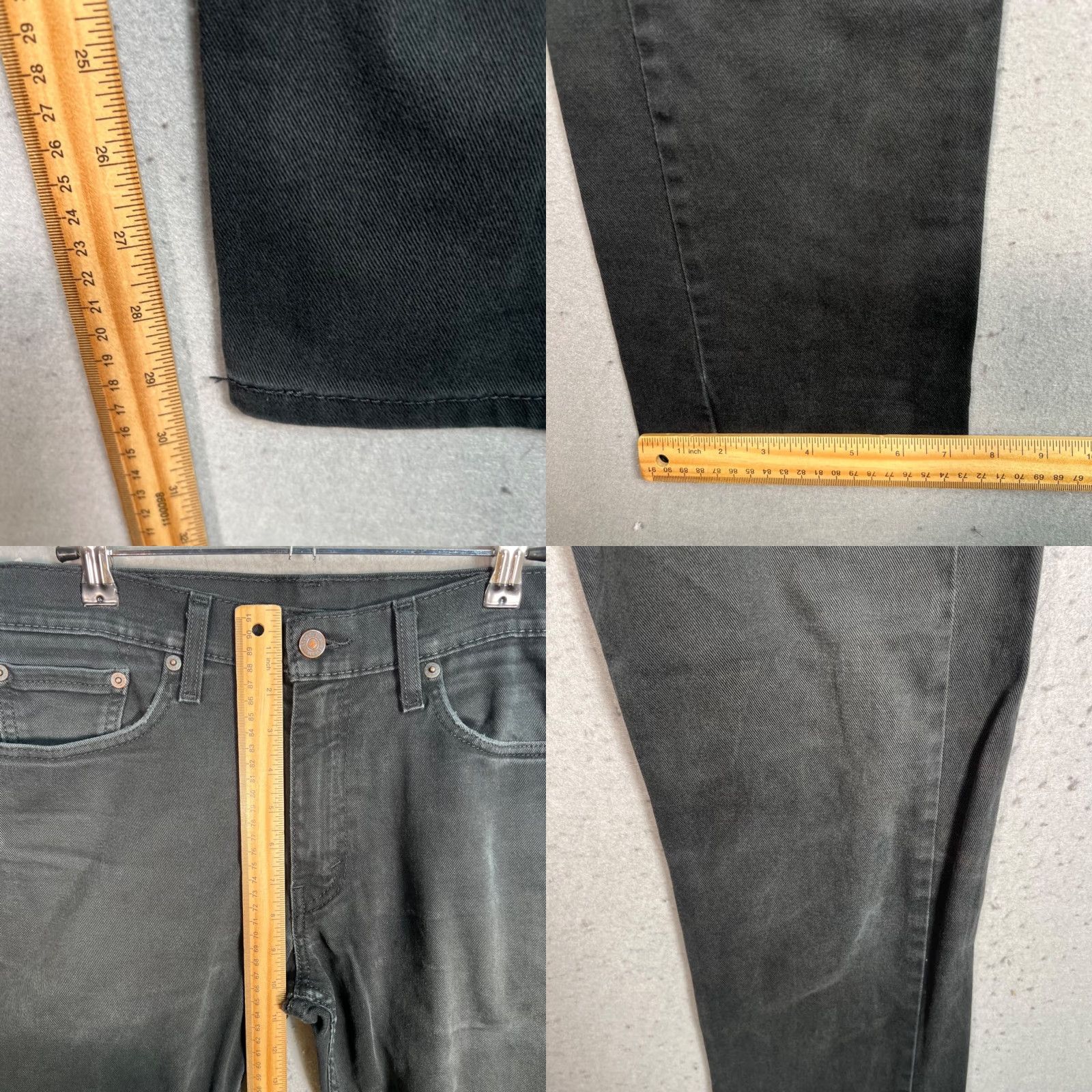 Levi's Levis 513 Mens Size 31 x 32 Slim Straight Black Jeans Cotton Blend Denim Size US 31 - 8 Thumbnail