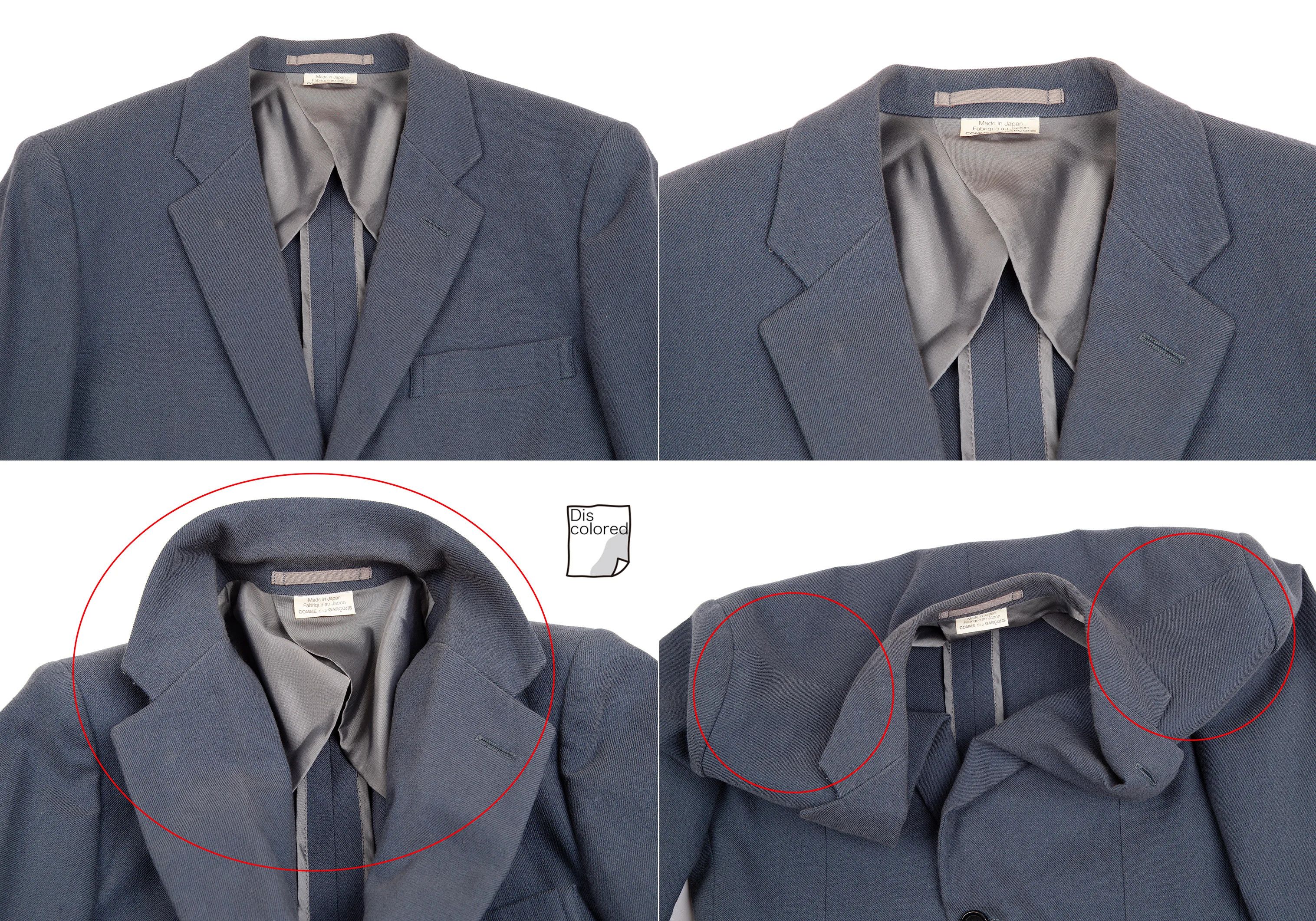 Comme des Garcons Homme Plus Cotton Linen Tailored Jacket in Blue Grey Size S Size US S / EU 44-46 / 1 - 2 Thumbnail