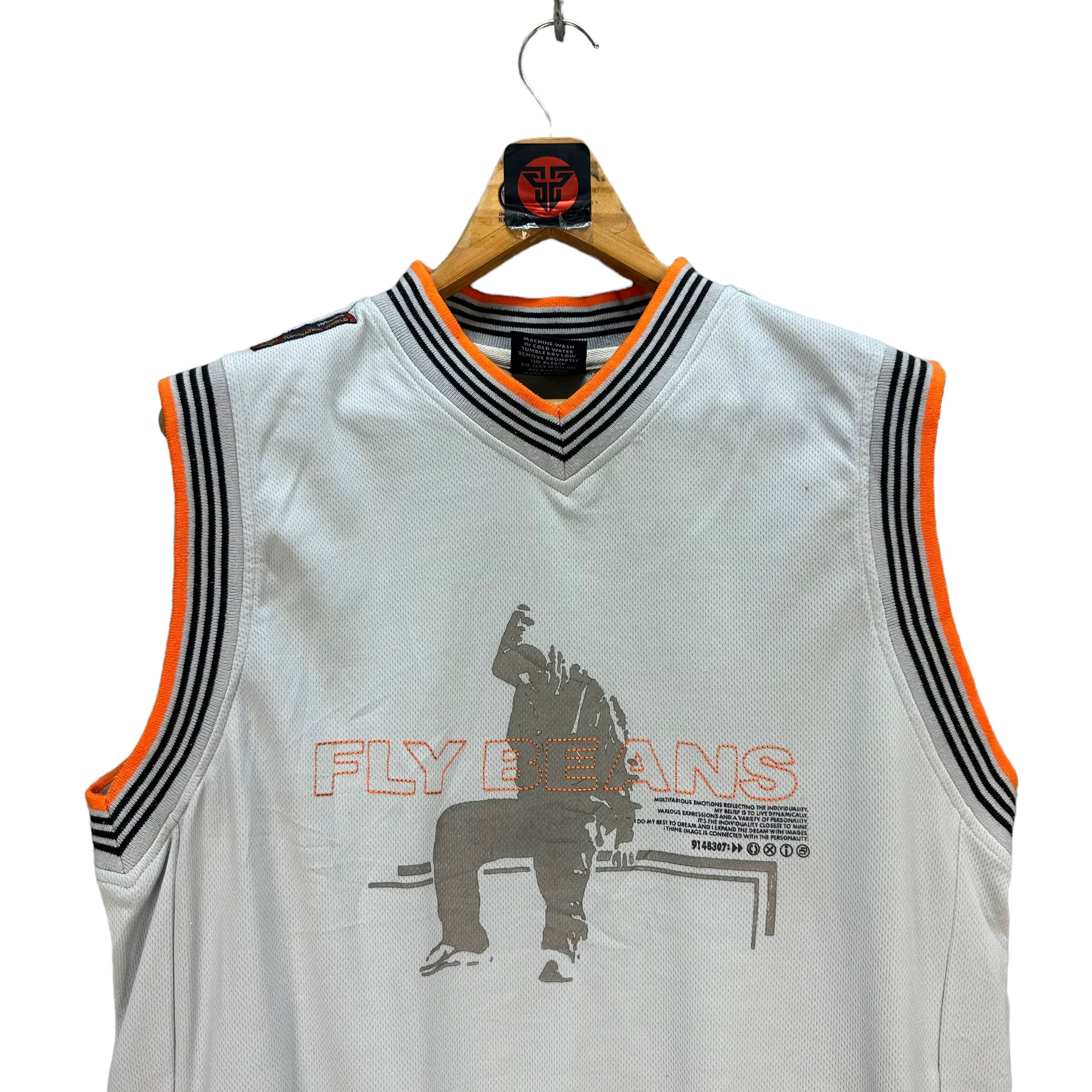 Japanese Brand FLY BEANS GRAPHIC SLEEVELESS #7537-151 Size US L / EU 52-54 / 3 - 2 Thumbnail
