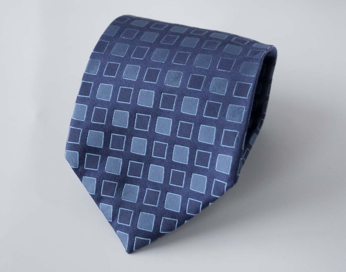 Cravate Hugo Boss – 100% Soie – Marron – Motif Géométrique – Fabriquée En Italie