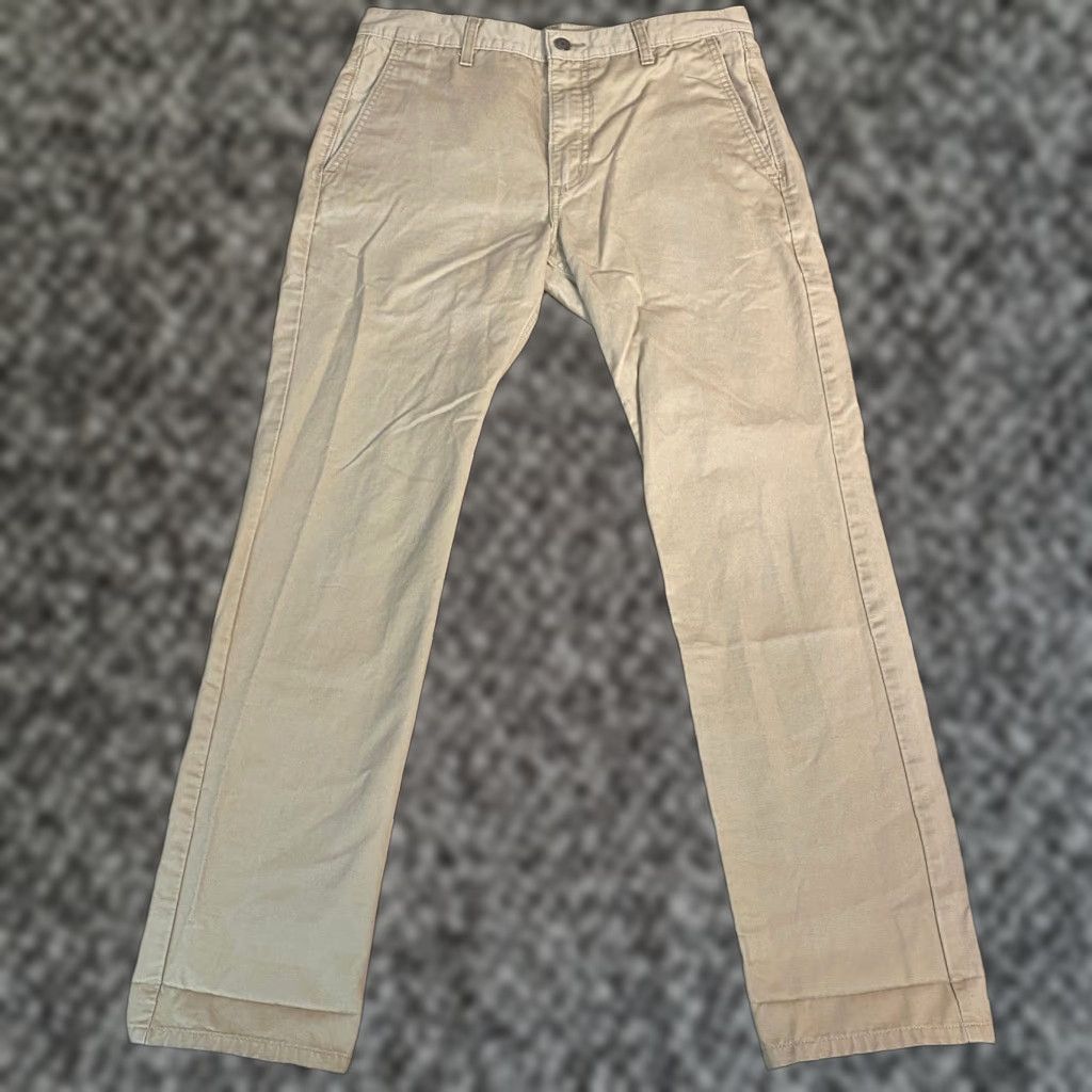 Levi's Levi's Chino Pants Straight Fit Casual Trousers Size 32x32 Men's Beige Cotton Button Front Pockets 500 Series Size US 32 / EU 48 - 1 Thumbnail
