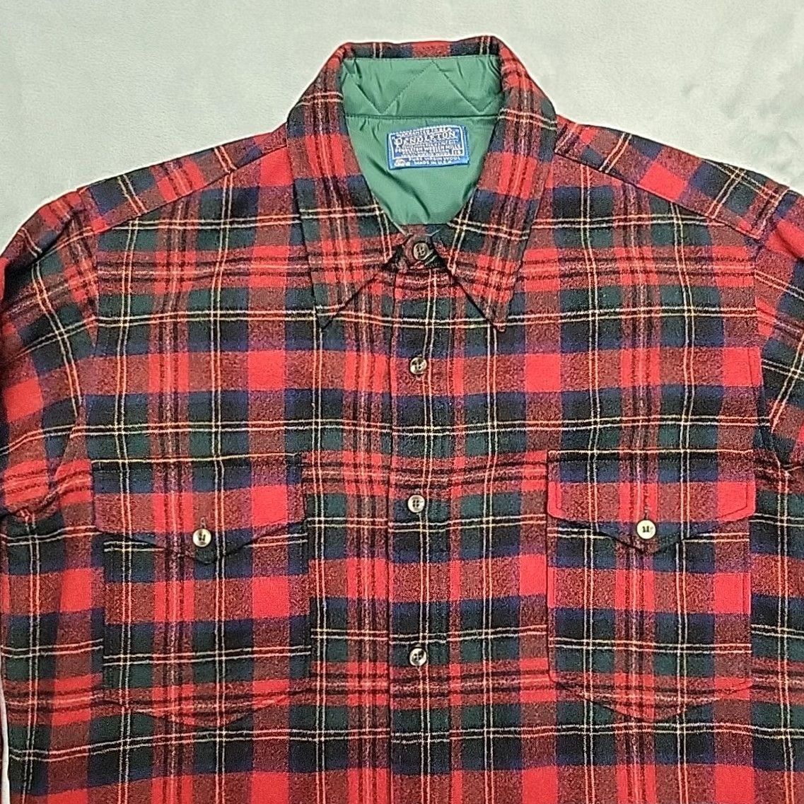 Pendleton VTG Pendleton Shirt Mens 16 Red Tartan Plaid Wool Flap Pocket Made in USA Board Shirt Mens 16 Red Wool Plaid Flap Pocket Pendleton VTG Board USA Size US L / EU 52-54 / 3 - 5 Thumbnail