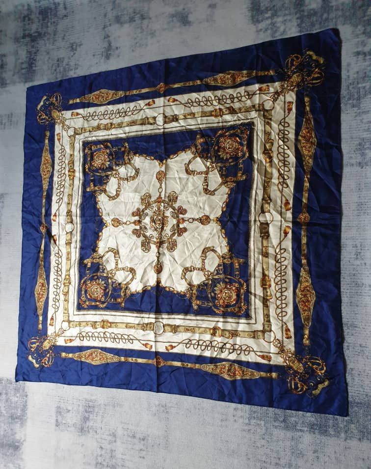 Japanese Brand Unnamed baroque blue colour scarves Size ONE SIZE - 4 Thumbnail