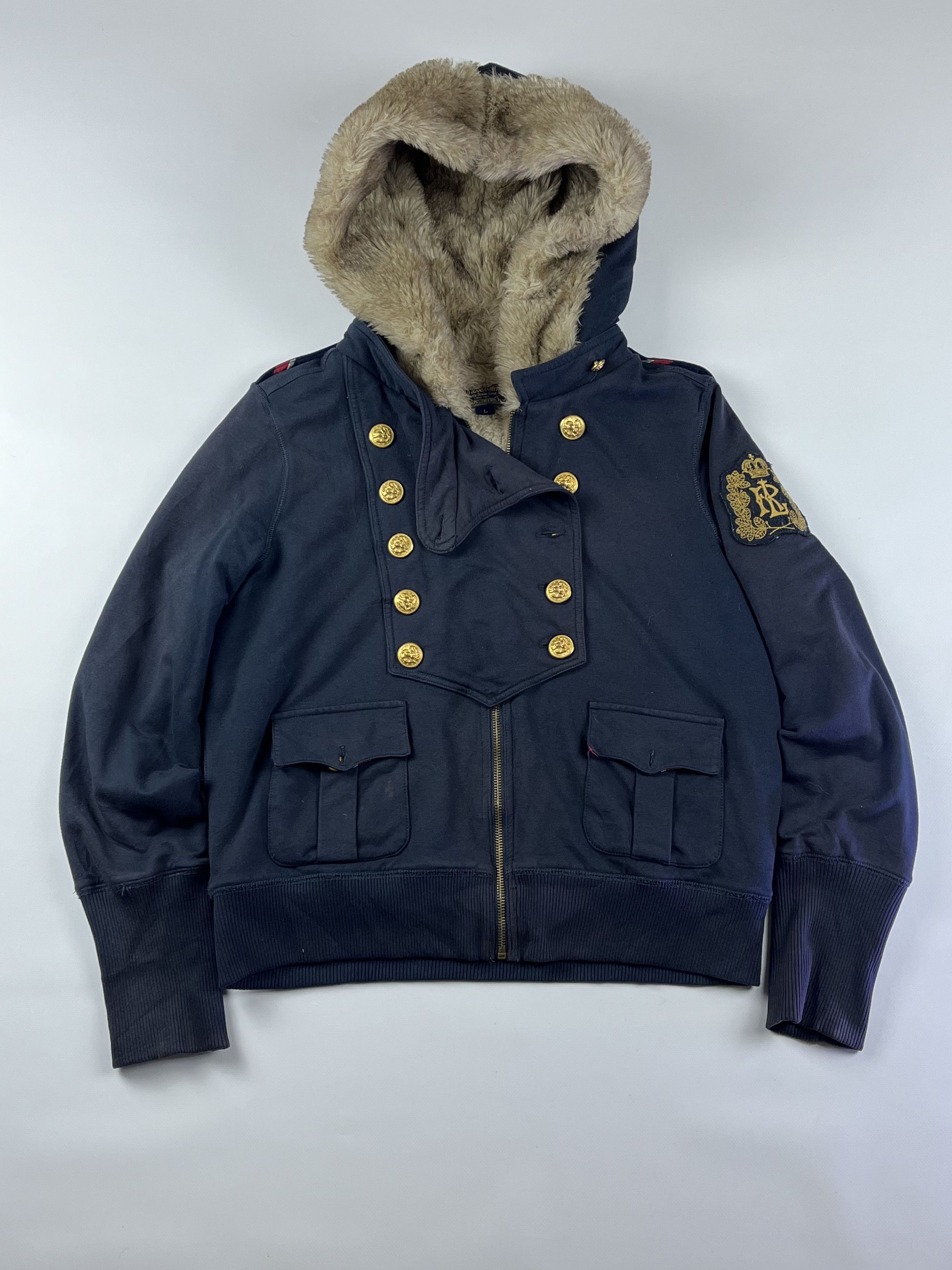 FAUX FUR Polo Jeans Ralph Lauren LGB Style Jacket