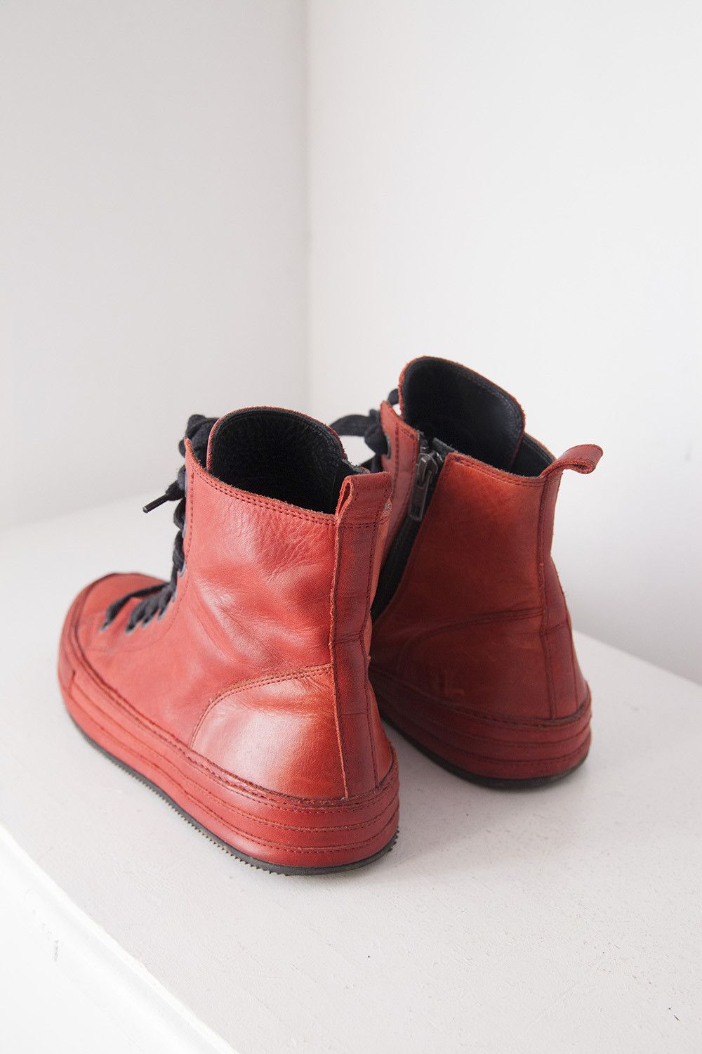 Ann Demeulemeester Ann D red hi-top sneakers Size US 7 / IT 37 - 4 Thumbnail