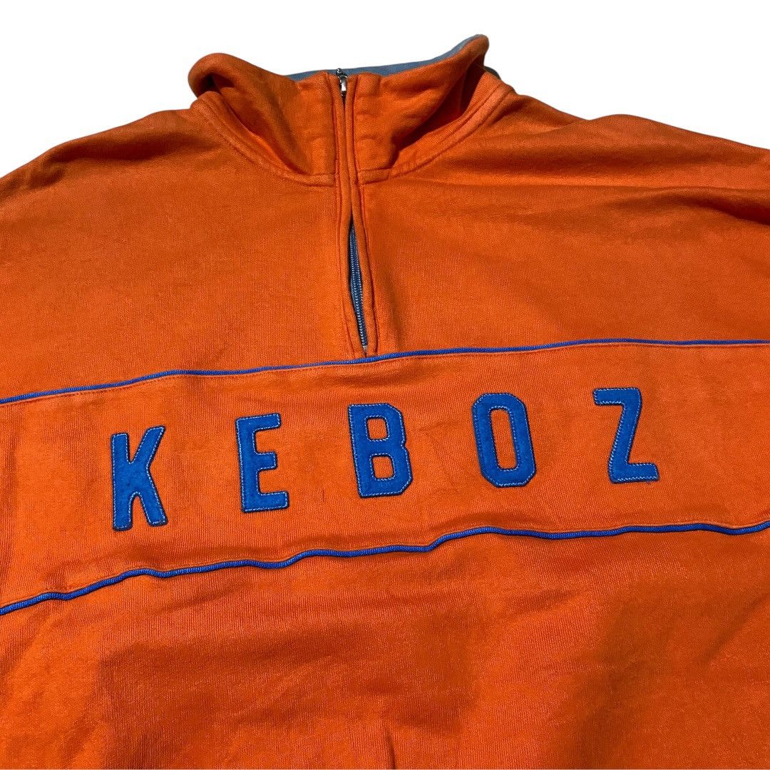 Japanese Brand Keboz japan half zip orange crewneck Size US XL / EU 56 / 4 - 2 Thumbnail