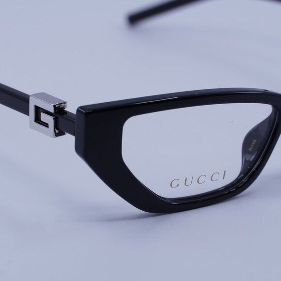 Gucci Gucci GG1683O 001 Eyeglasses Shiny Black 53mm Cat Eye Frame Size ONE SIZE - 5 Thumbnail