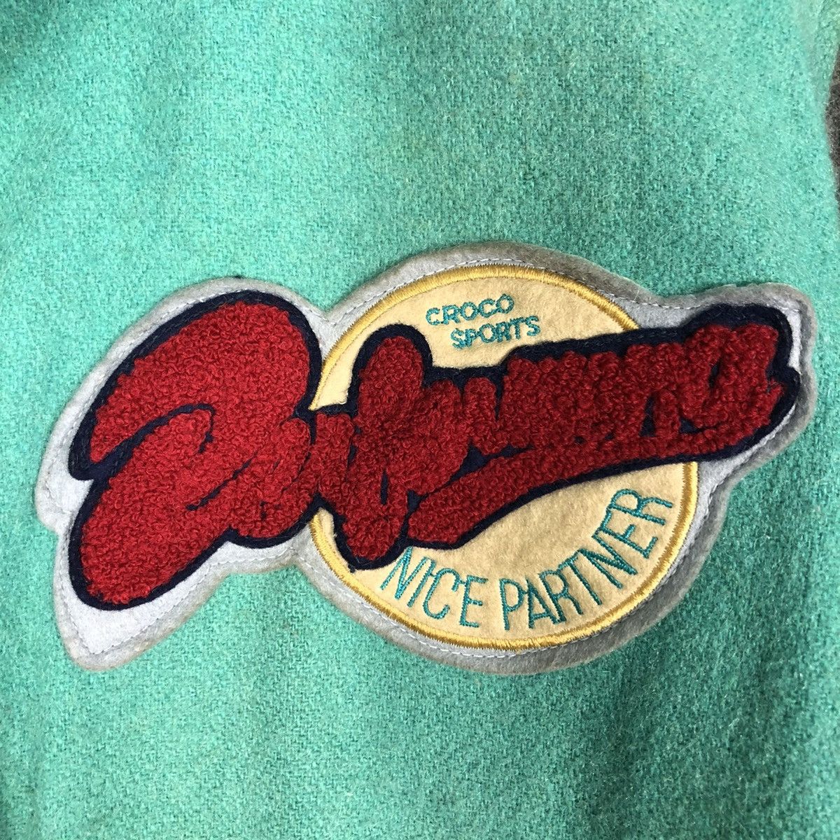 Japanese Brand 🔥VINTAGE VARSITY BOMBER JACKET CROCODILE SPORTS BIG LOGO Size US M / EU 48-50 / 2 - 18 Thumbnail