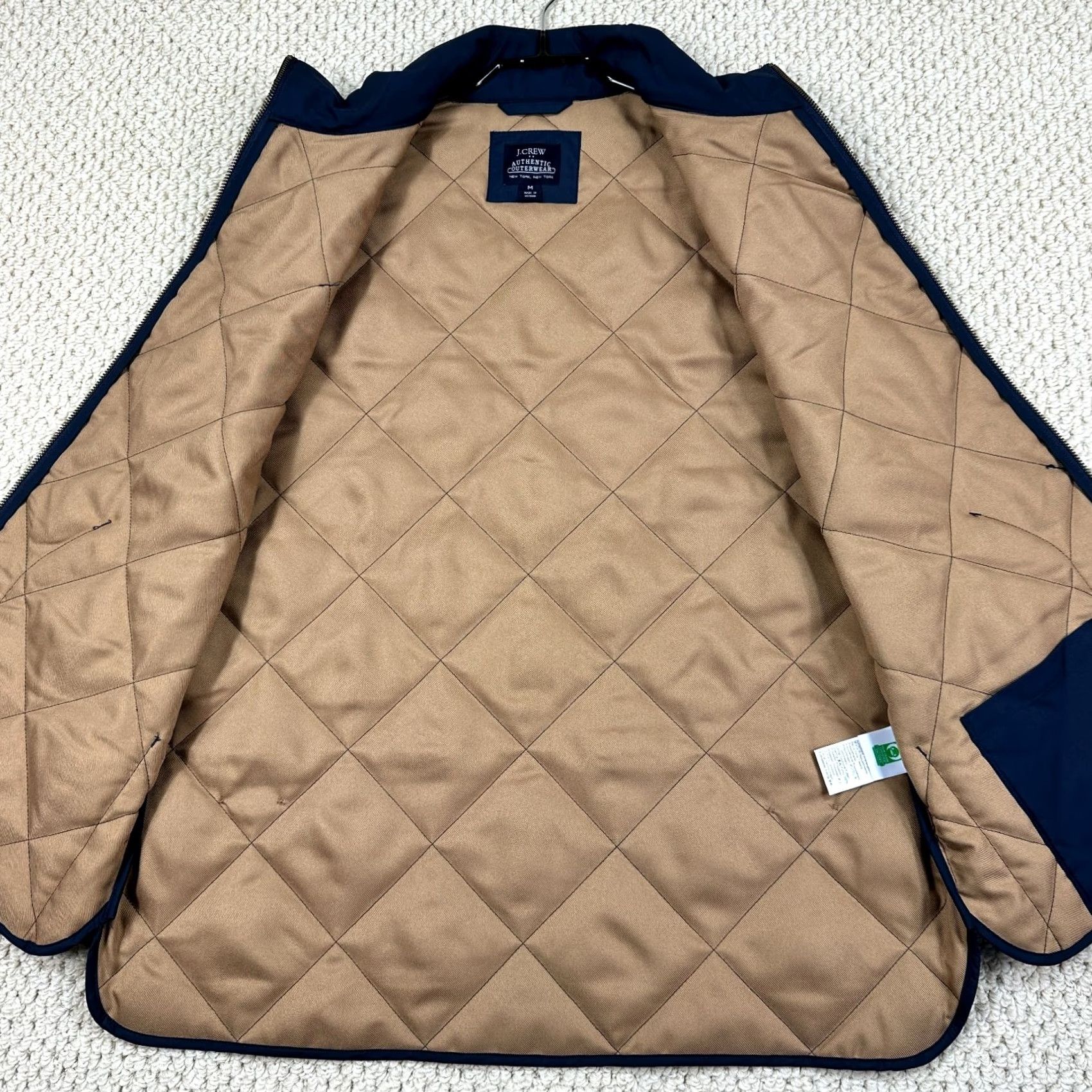 J.Crew J.CREW Authentic Outerwear Vest Mens M Navy Quilted Full Zip Outdoor Hike Layer Size US M / EU 48-50 / 2 - 3 Thumbnail