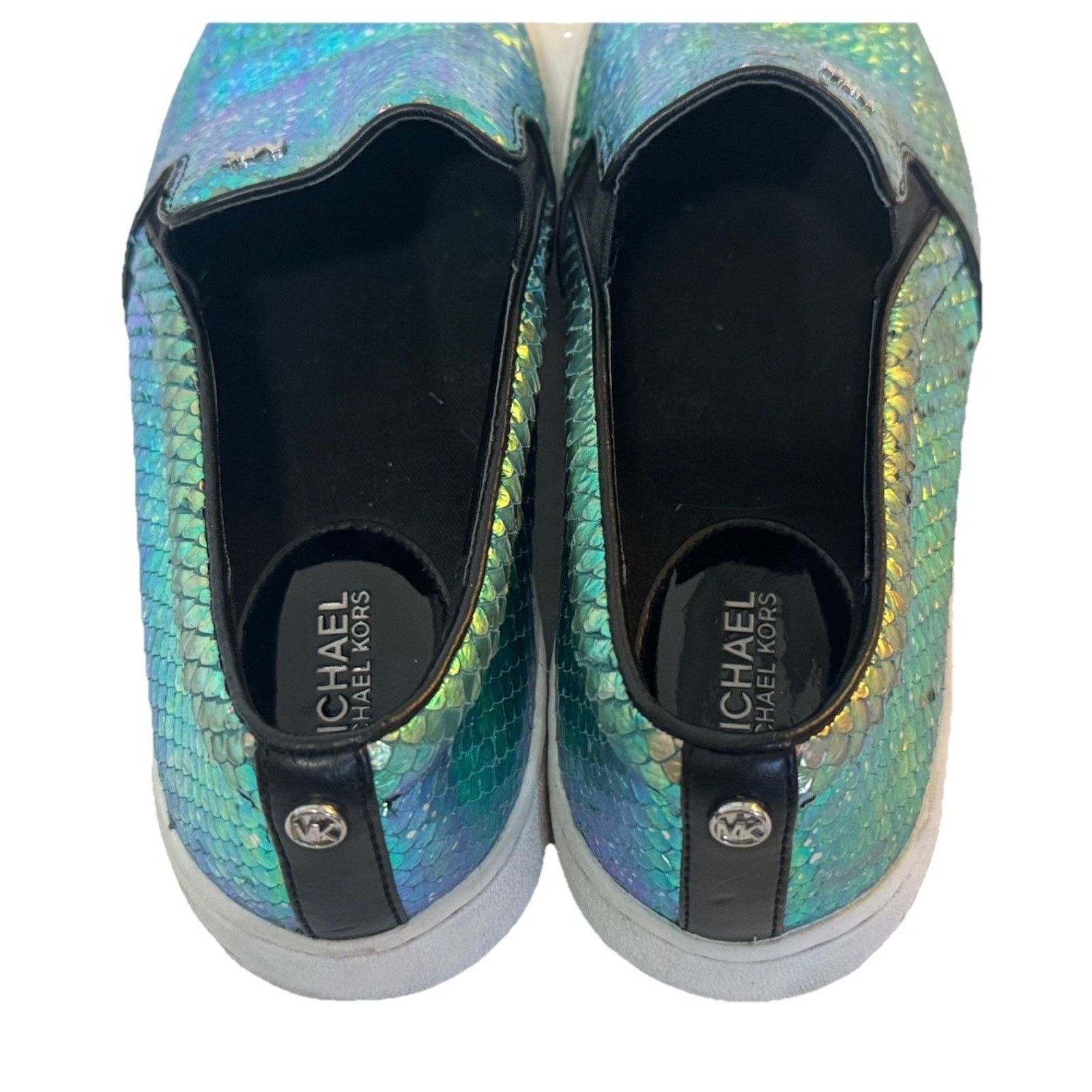 Michael Kors MICHAEL KORS Keaton Iridescent Metallic Snake Shoes Leather Size US 7.5 / IT 37.5 - 5 Thumbnail