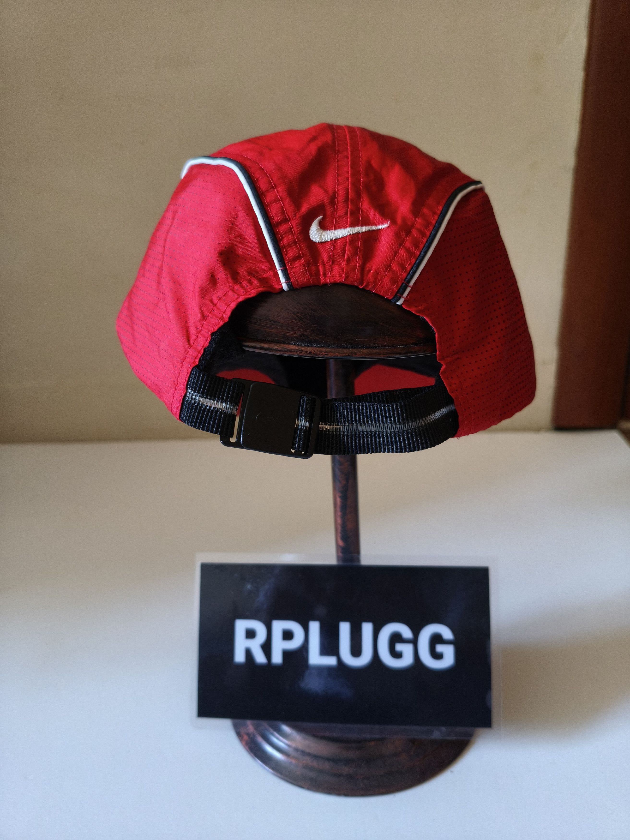 Nike Nike Athletic Red Mesh Cap - 2000s Running Hat Size ONE SIZE - 4 Thumbnail