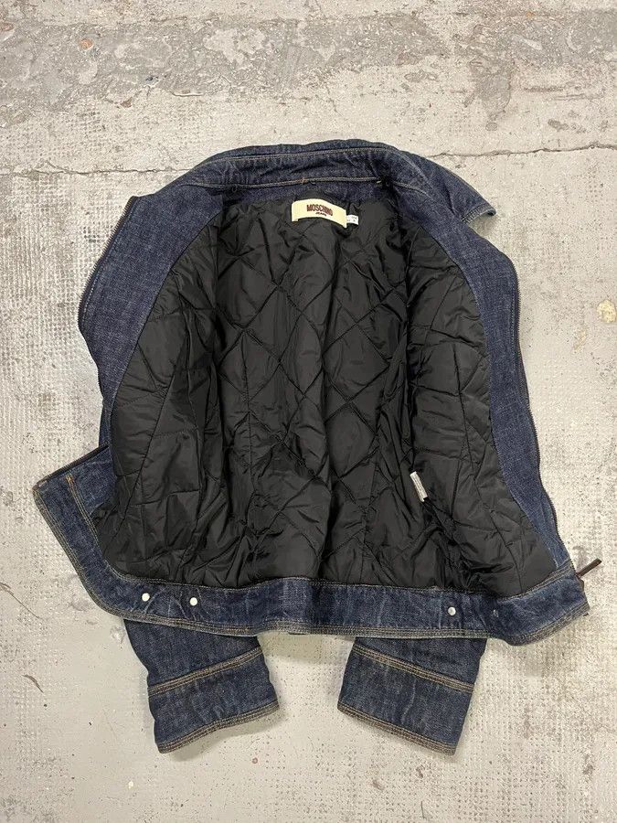 Moschino 2000s Moschino Cargo Navy Brut Denim Jacket Size M / US 6-8 / IT 42-44 - 8 Thumbnail