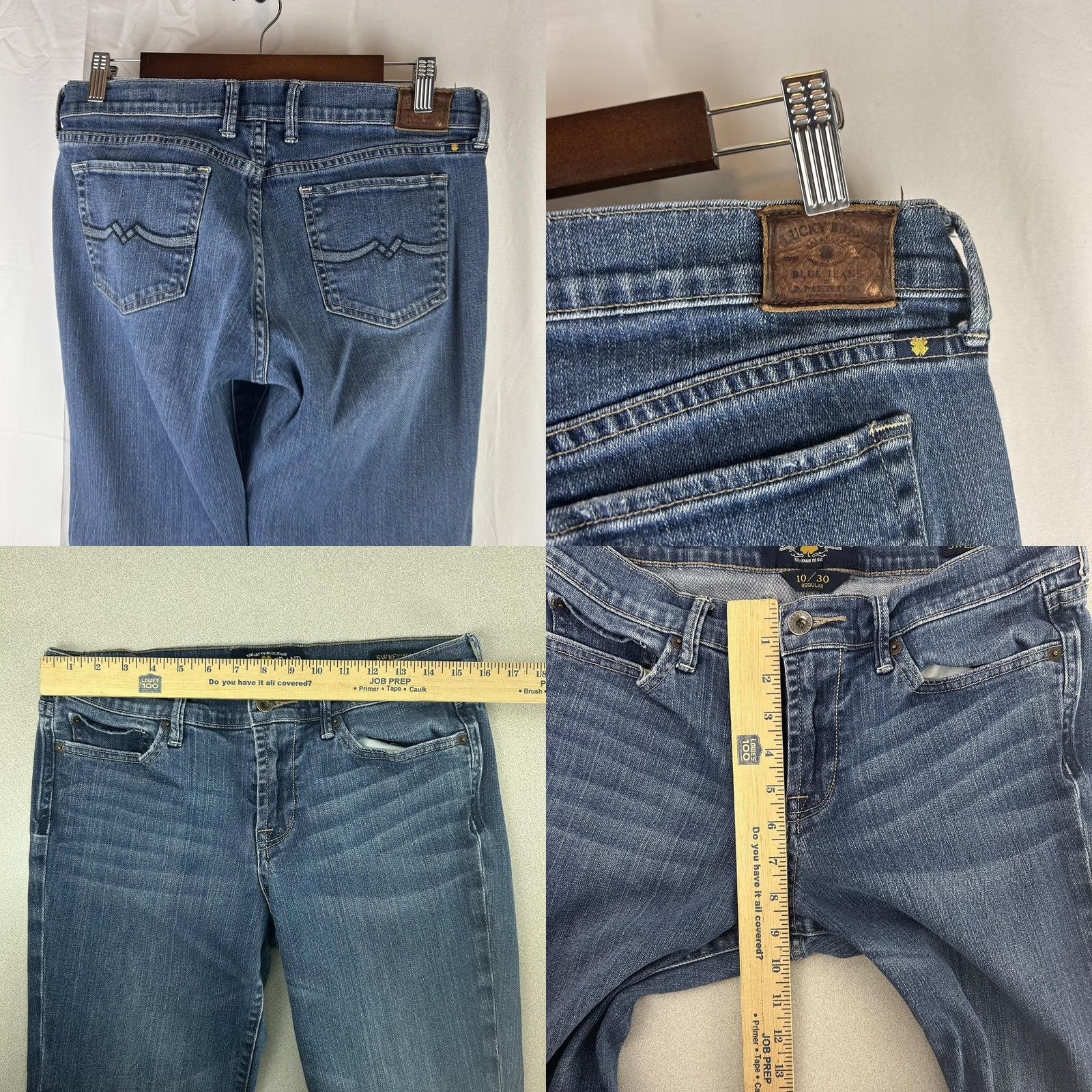 Lucky Brand Lucky Brand Women Jeans Low Rise Bootcut Blue Denim - Sweet N Low Size 32" / US 10 / IT 46 - 8 Thumbnail