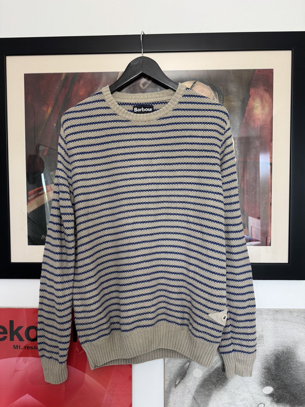 Barbour Barbour Knit Sweater Jumper Stripes Linen Cotton Money Yacht Size US M / EU 48-50 / 2 - 1 Thumbnail