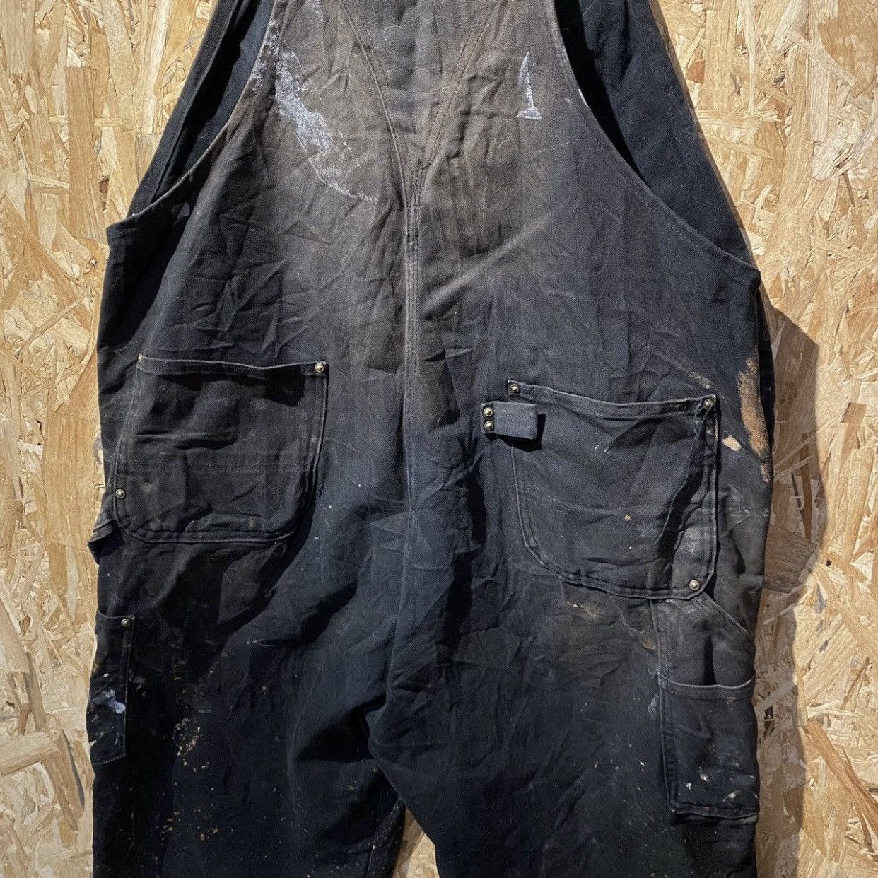Carhartt × Carhartt Wip × Vintage Carhartt Men's Black Bib Patched /marked Carpenter Dungarees Size US 42 / EU 58 - 14 Thumbnail