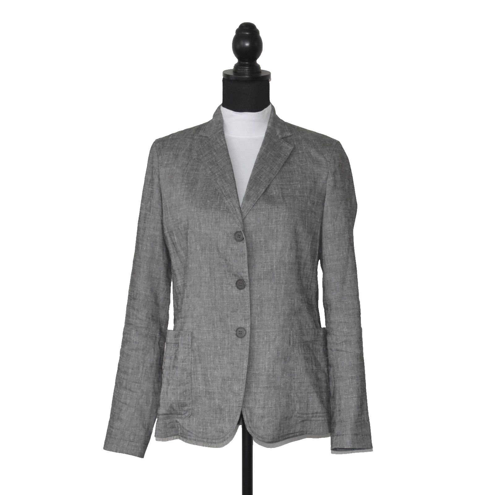 Theory THEORY Shark Skin Crunch Linen Blend Double Vent Blazer Sz 4 Size S / US 4 / IT 40 - 1 Thumbnail