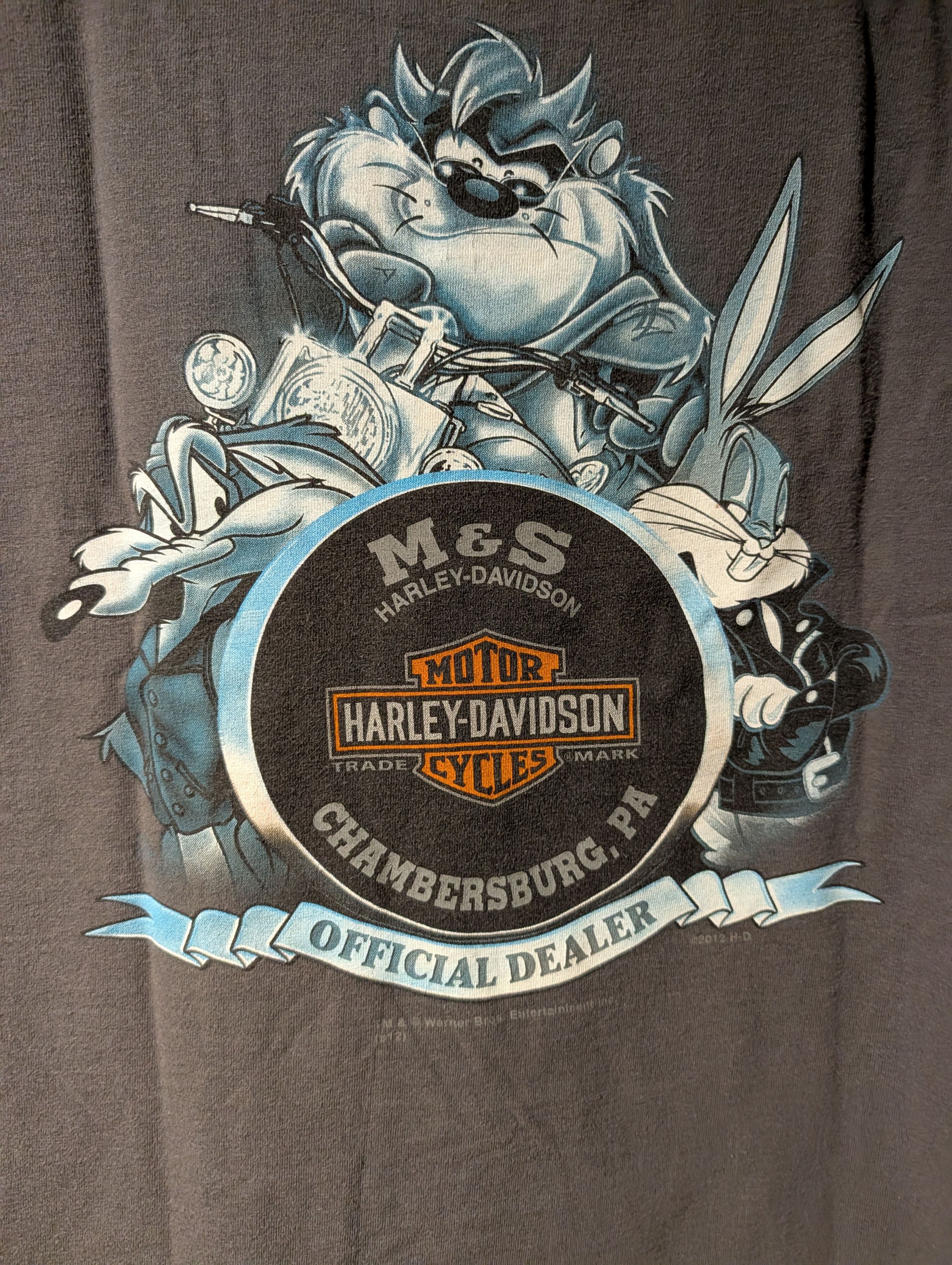 Harley Davidson Vintage Harley-Davidson Looney Tunes T-Shirt Bugs Bunny Taz Size US XL / EU 56 / 4 - 6 Thumbnail