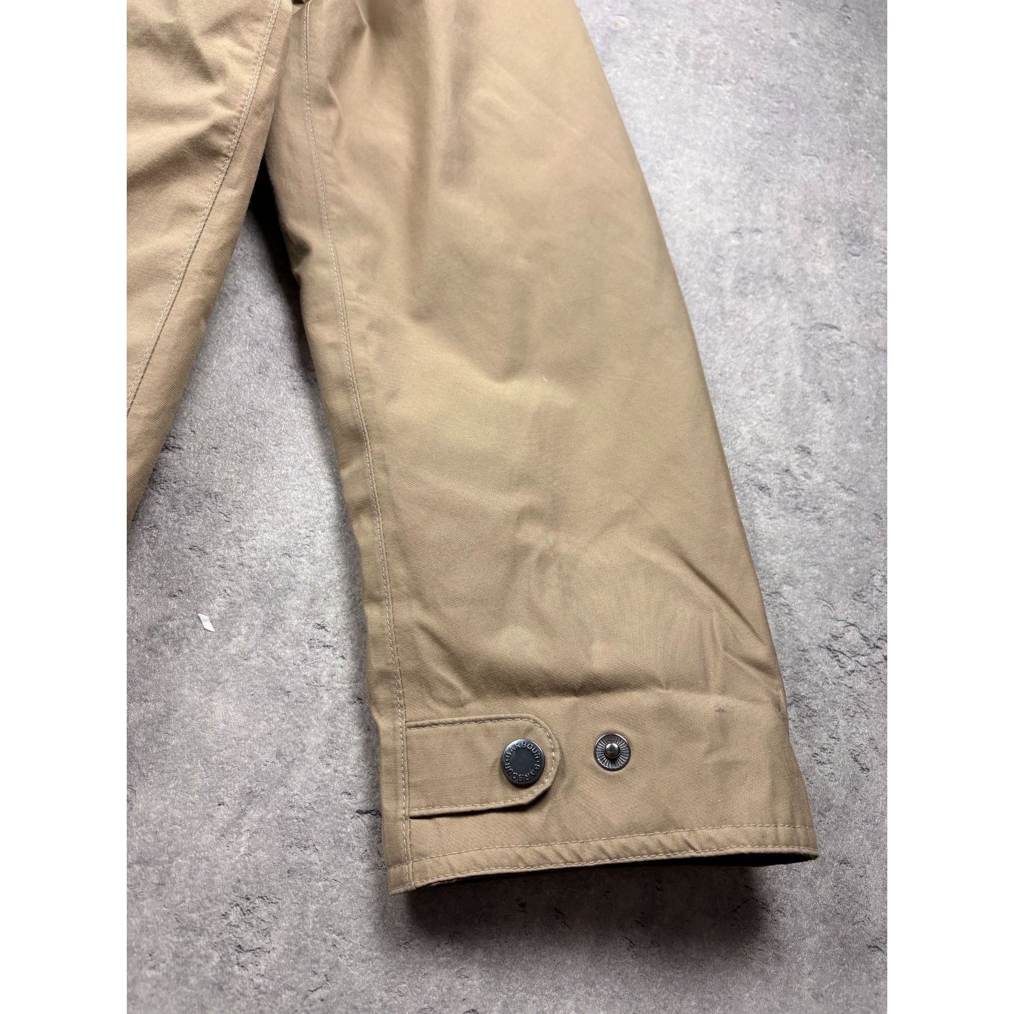 Barbour Barbour Mens Beige Waxed Cotton Jacket W/ Corduroy Collar & Size US XXL / EU 58 / 5 - 16 Thumbnail
