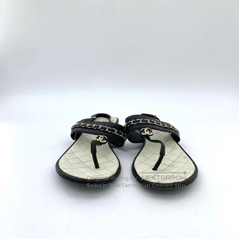 Chanel Chanel White diamond checkered double C chain design clip Size US 7.5 / IT 37.5 - 3 Thumbnail