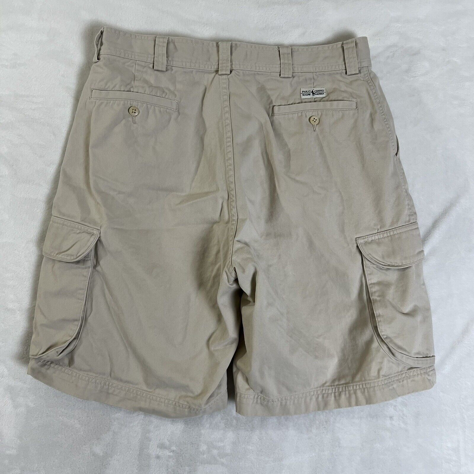 Polo Ralph Lauren Vintage Polo Ralph Lauren Khaki Cargo Chino Shorts Y2K Baggy Size US 34 / EU 50 - 7 Thumbnail