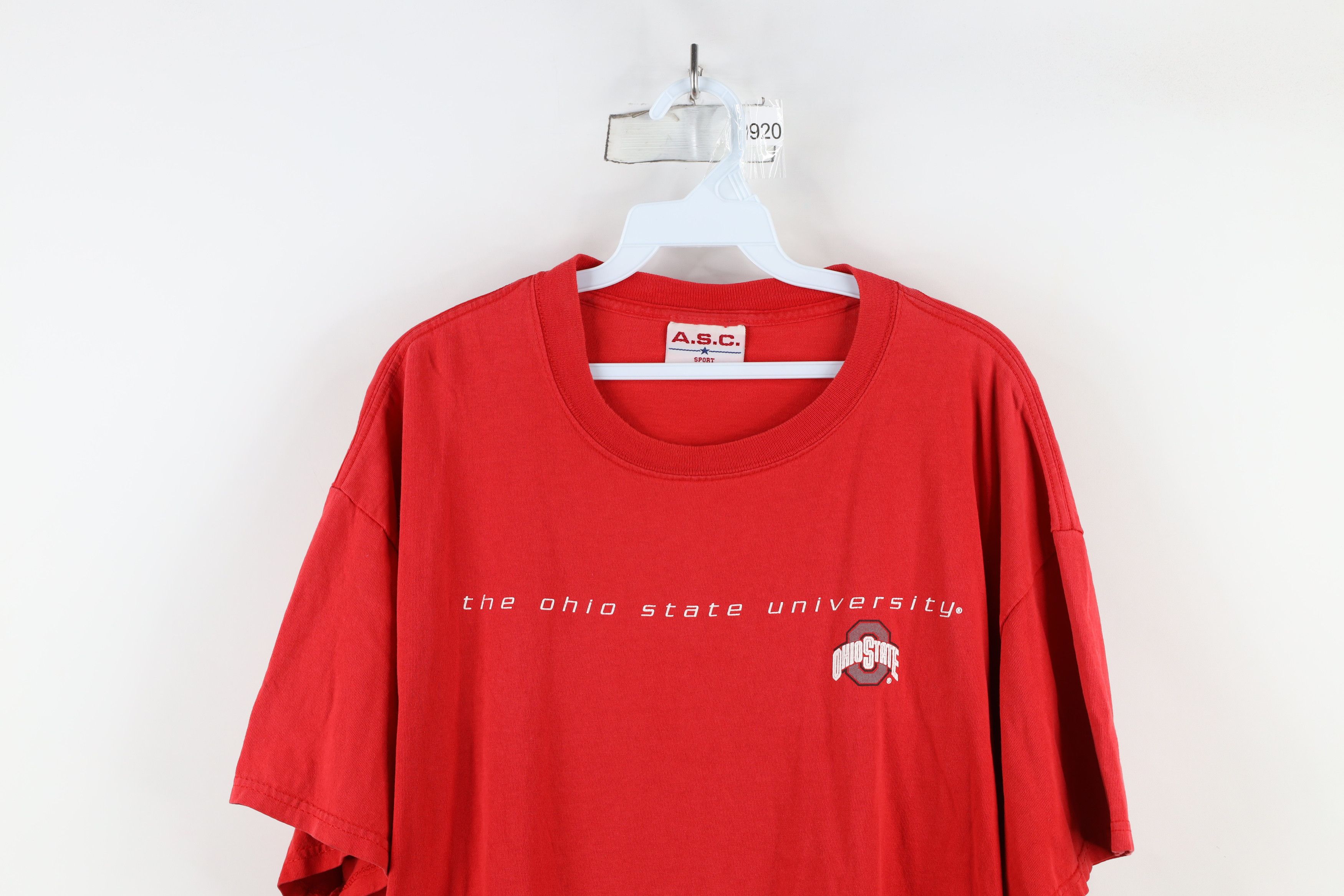 Vintage Vintage 90s Spell Out The Ohio State University T-Shirt Red Size US XL / EU 56 / 4 - 2 Thumbnail