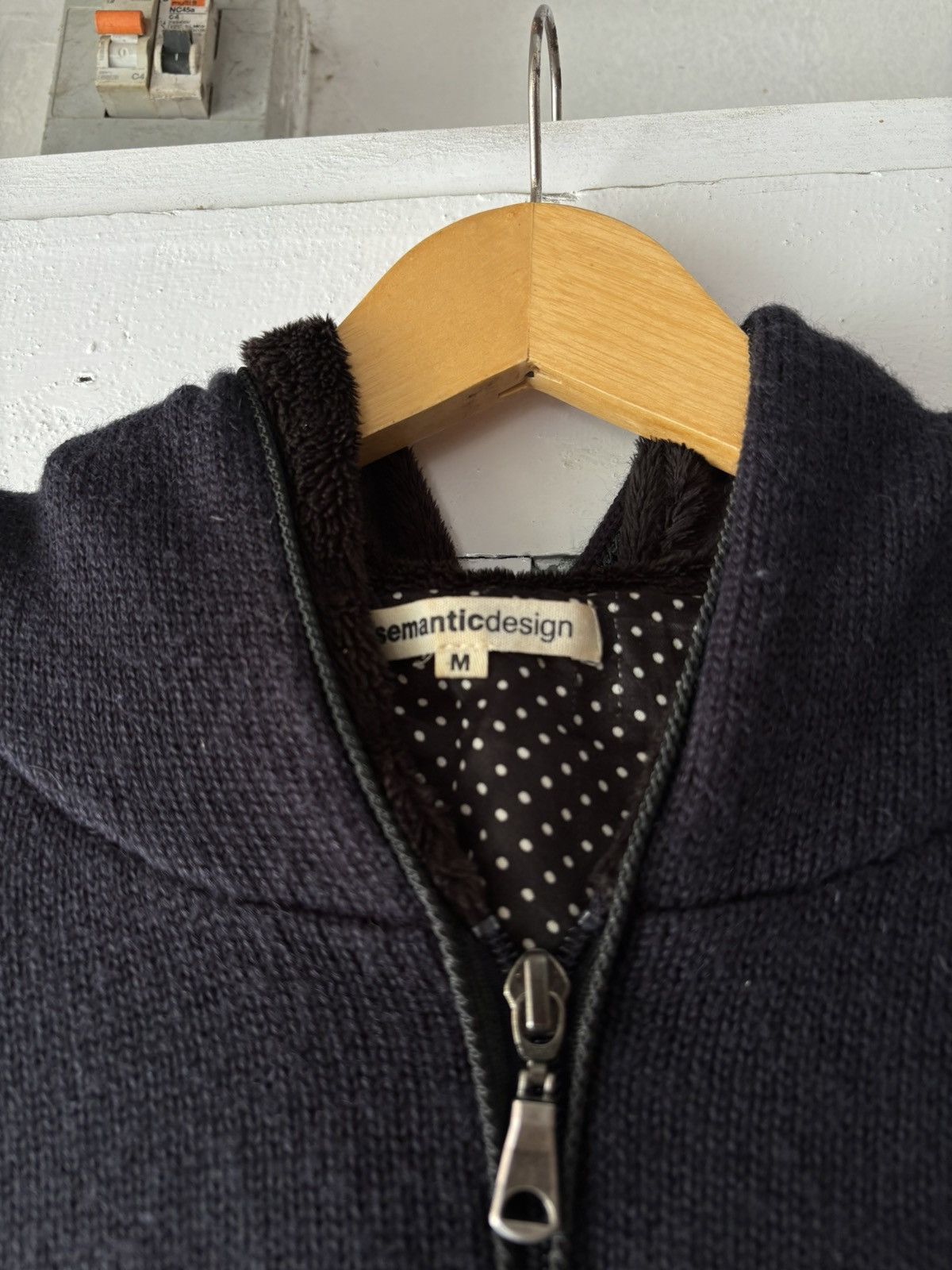 Y2K Semantic Design Knitwear ziphoodie