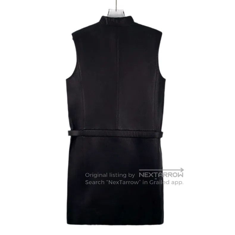 Hermes Hermes Black Leather Zip-Up Sleeveless Belted Dress Size XS / US 0-2 / IT 36-38 - 2 Thumbnail