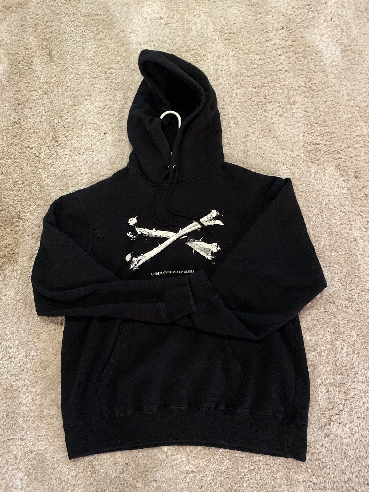 image of Undercover Skull N Bones Hoodie in Black, Men's (Size Small)