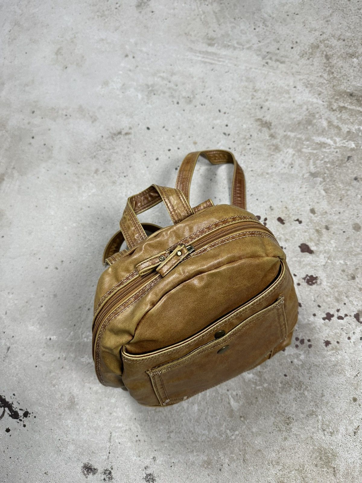 Affliction Vintage Y2K Faux Leather Small Backpack Bag Size ONE SIZE - 7 Thumbnail