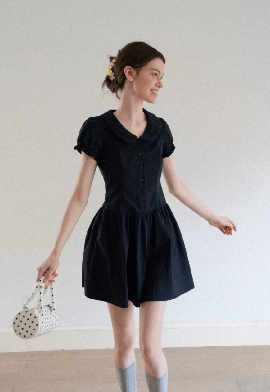 Other Women’s French Puff Sleeve Fit-and-Flare Dress Size S / US 4 / IT 40 - 4 Thumbnail