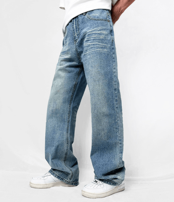 Japanese Brand × Jean Washed vintage straight washed distressed casual jeans Size US 32 / EU 48 - 2 Thumbnail