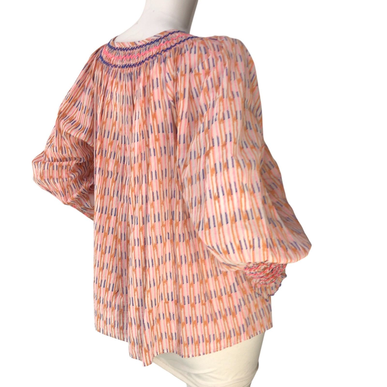 Other Thierry Colson Size XS Top Valeska Blouse Smocked Sleeve Size XS / US 0-2 / IT 36-38 - 8 Thumbnail