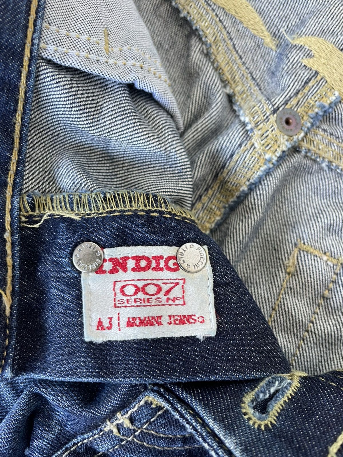 Armani Armani Jeans Indigo 007 Series Distressed Denim Size US 30 / EU 46 - 10 Thumbnail
