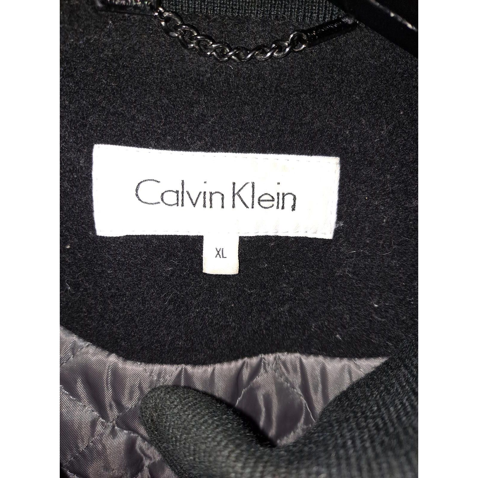 Calvin Klein Calvin Klein Overcoat Wool Blend Black with 2 Front 2 Zipper Size US XL / EU 56 / 4 - 2 Thumbnail